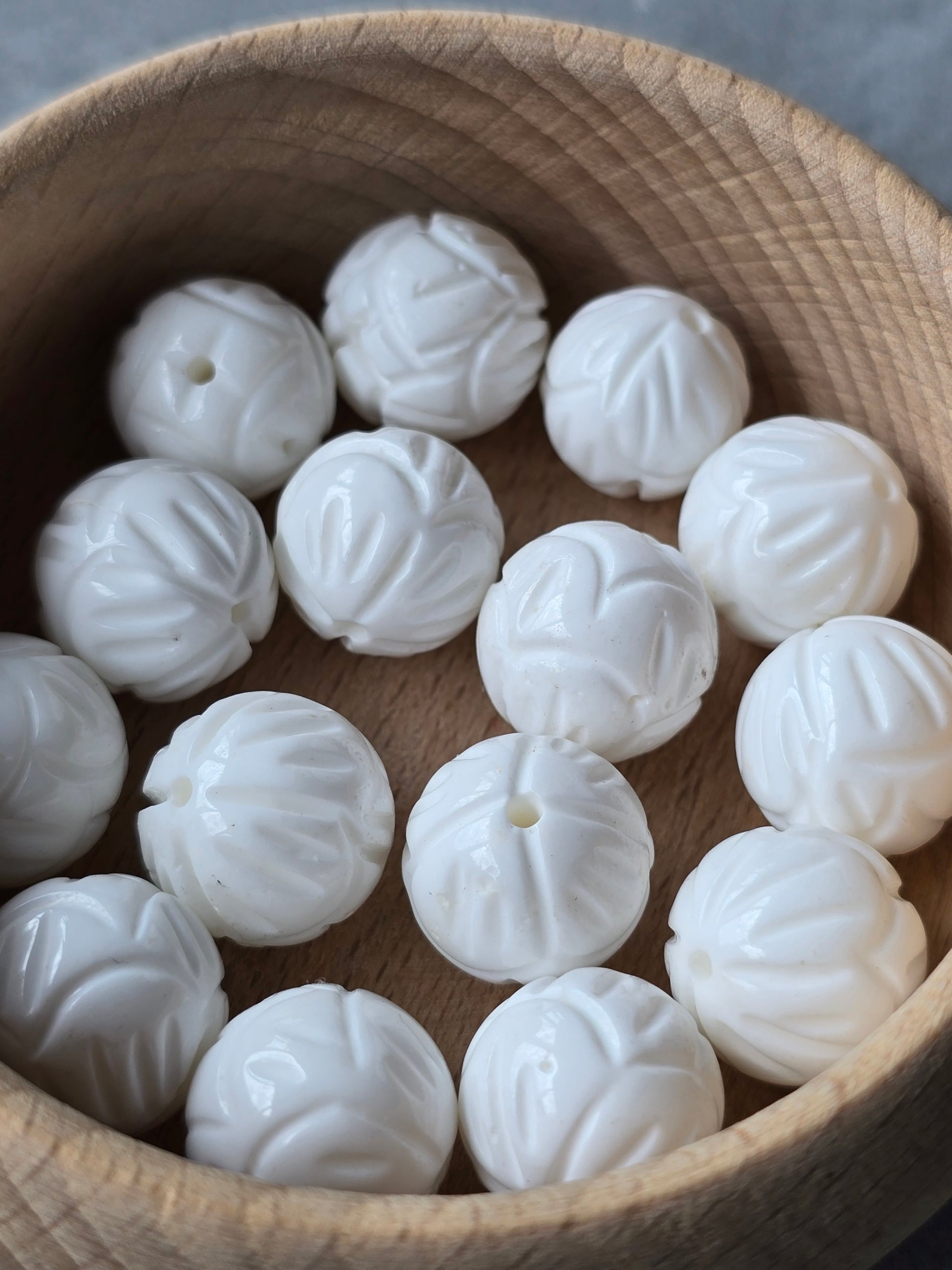 Cheongsam 旗袍 White Lotus Beads Knot Buttons