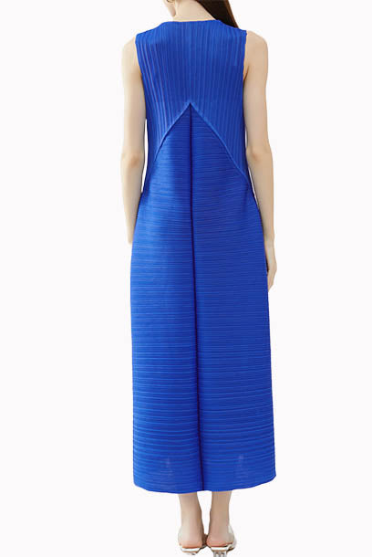 Pleats Please Sleeveless Midi Dress