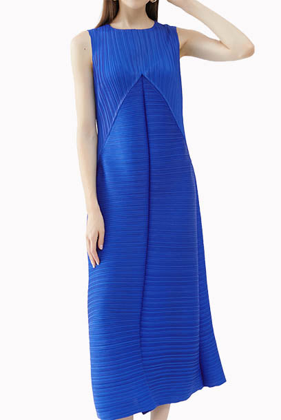 Pleats Please Sleeveless Midi Dress