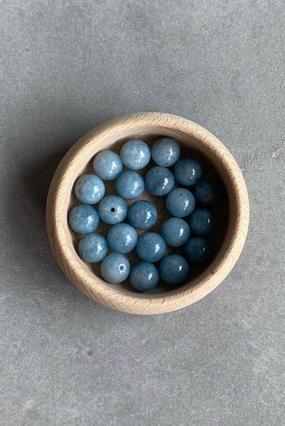 Cheongsam 旗袍 Grey Blue Stone Jade Beads Knot Buttons