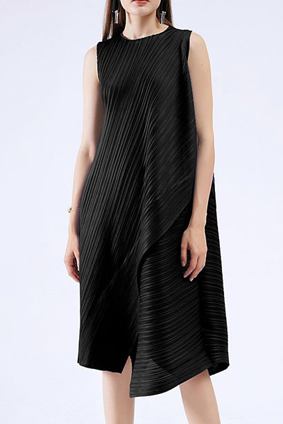 Pleats Please Asymmetrical Dress