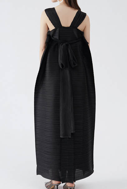 Pleats Please Asymmetrical Maxi Dress