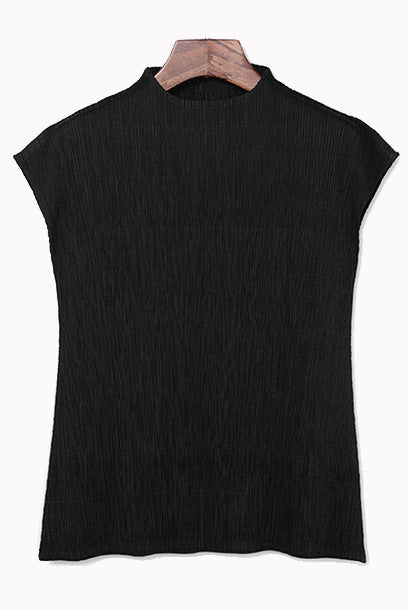 Cap Sleeves Pleats Please Blouse