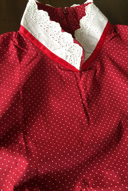 Purple Cloud Strawberry Shortcake Qipao Cheongsam Top