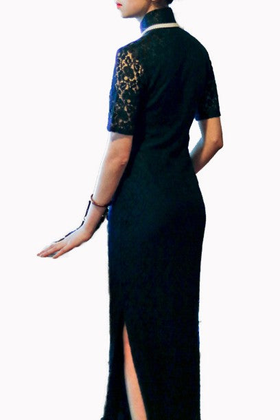 Short Sleeves Lace Cheongsam