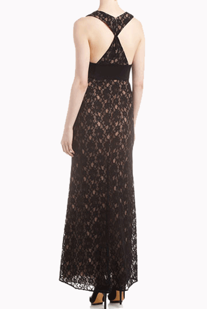 BCBG Serafina Lace Petite Evening Gown
