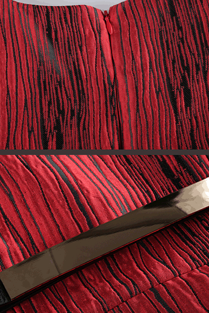 Sleeveless Red Theatric Ball Evening Gown