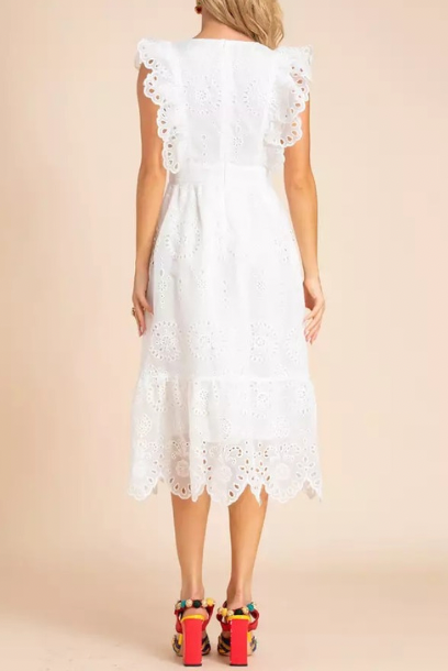 Eyelet Midi Dress