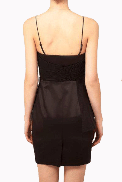 KM Thin Straps Peplum Pencil Cocktail Dress