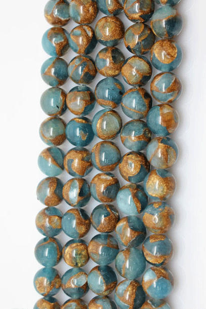 Cheongsam 旗袍 Natural Lake Blue Cloisonne Jade Beads Knot Buttons