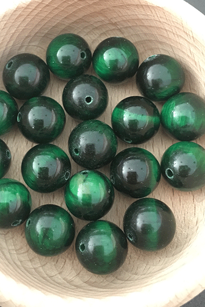 Cheongsam 旗袍 Natural Green Tiger's Eye Gemstone Beads Knot Buttons