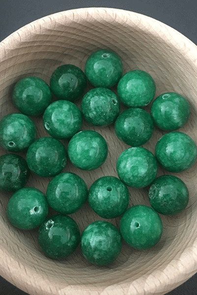 Cheongsam 旗袍 Natural Emerald Green Chalcedony Jadeite Gemstone Beads Knot Buttons