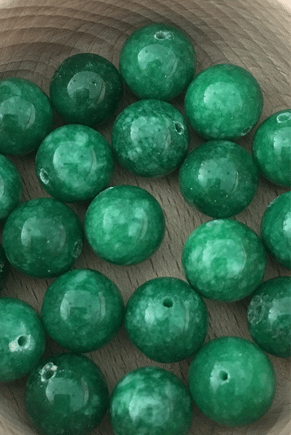 Cheongsam 旗袍 Natural Emerald Green Chalcedony Jadeite Gemstone Beads Knot Buttons