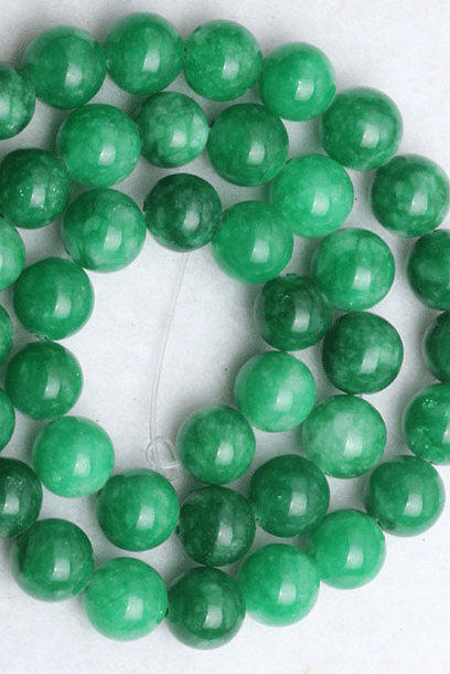 Cheongsam 旗袍 Natural Emerald Green Chalcedony Jadeite Gemstone Beads Knot Buttons