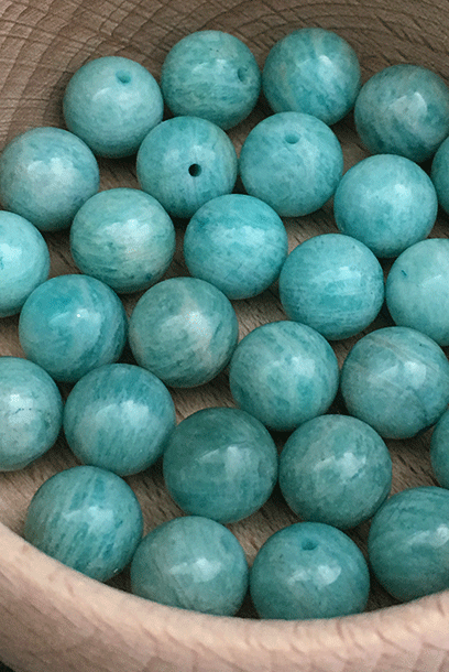 Cheongsam 旗袍 Natural Aqua Amazonite Chalcedony Gemstone Beads Knot Buttons