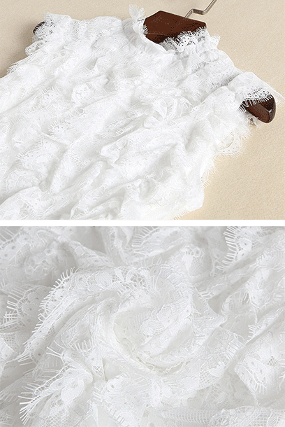 Gatsby Sleeveless 3D Fringe Lace Mini Dress