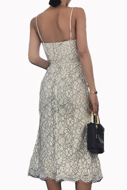 Spaghetti Straps Lace Dress