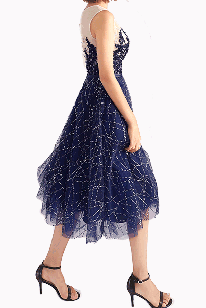 Sleeveless Sequin Cocktail Dress