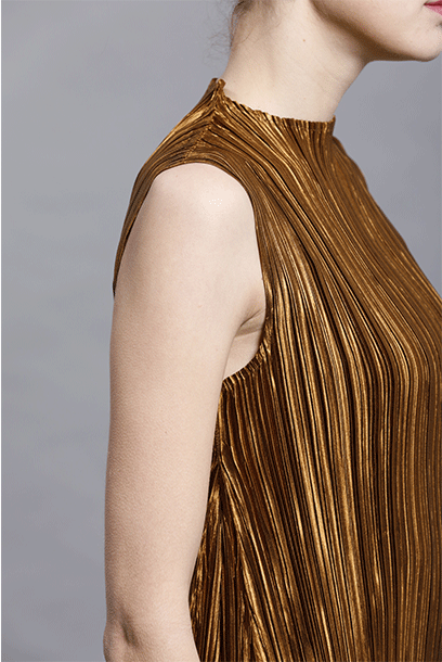 Sleeveless Pleats Please Midi Dress
