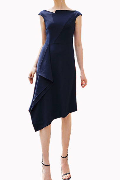 Meghan Markle Barwick Blue Fit & Flare Dress