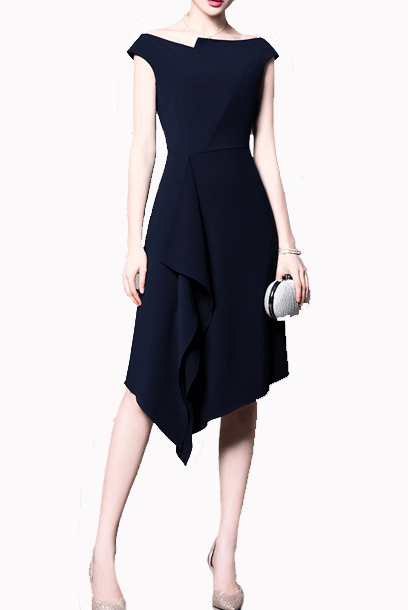 Meghan Markle Barwick Blue Fit & Flare Dress