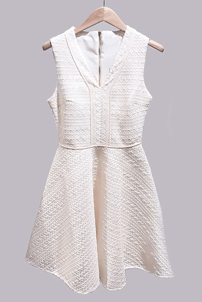 Sleeveless Lace Mini Dress