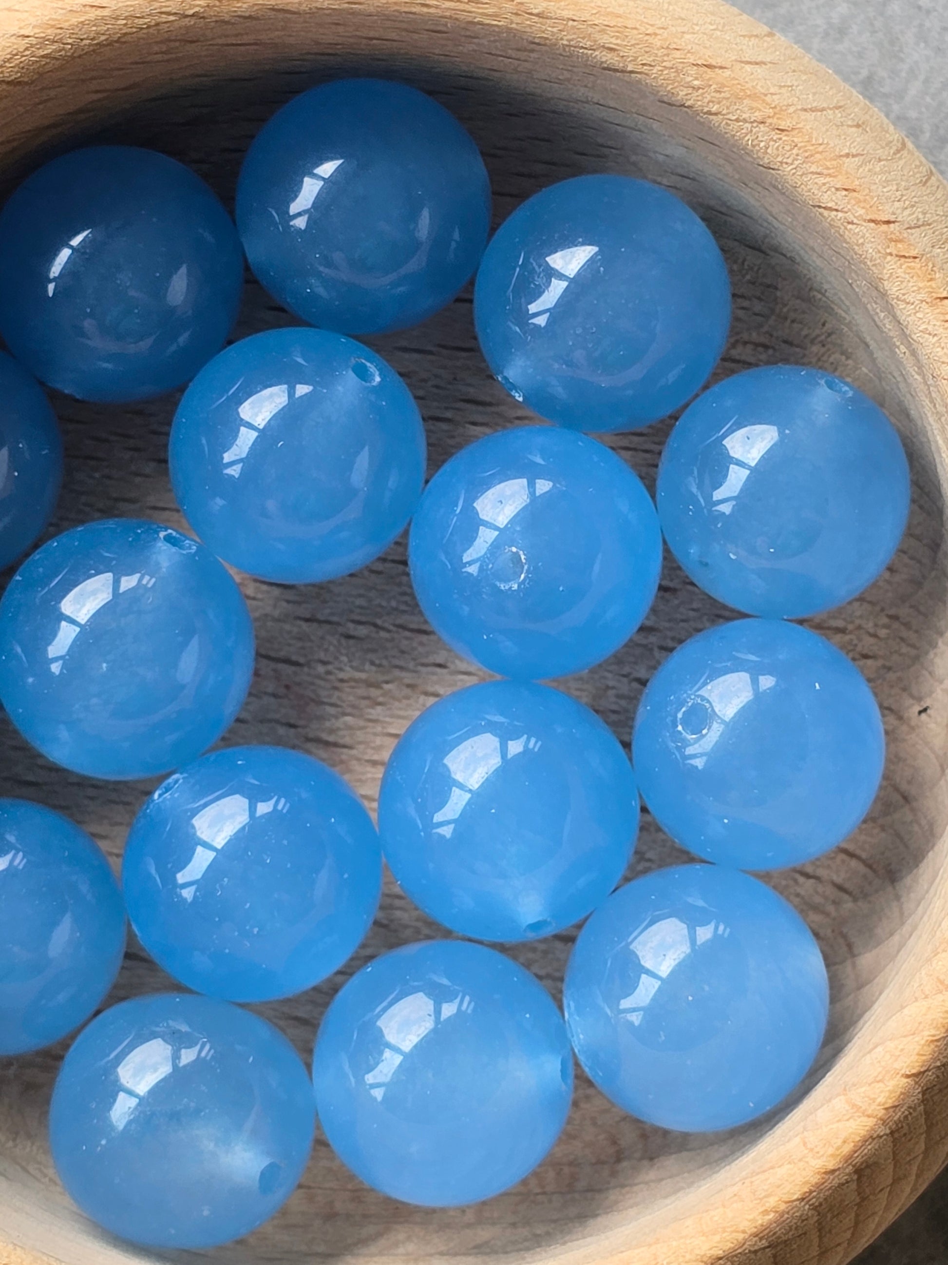 Cheongsam 旗袍 Aquamarine Blue Stone Beads Knot Buttons