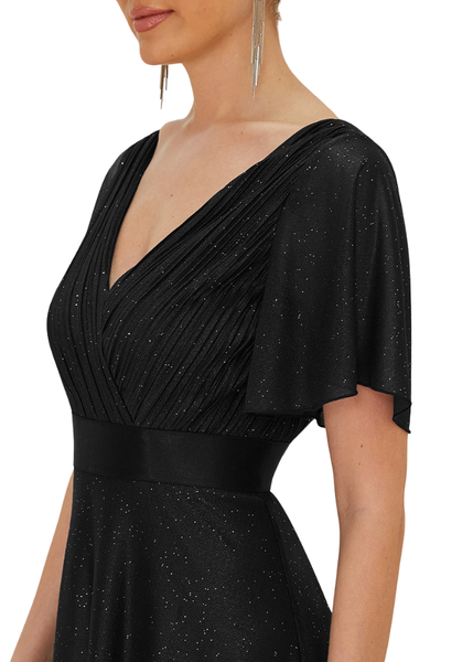 Bell Sleeves Evening Gown