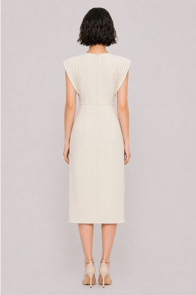 Cap Sleeves Ruched Dress