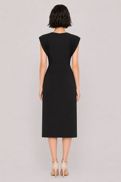 Cap Sleeves Ruched Dress