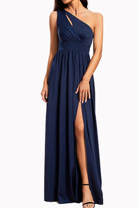 One Shoulder Bridesmaid Evening Gown