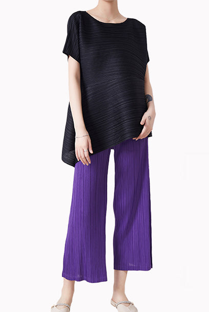 Pleats Please Asymmetrical Raglan Top
