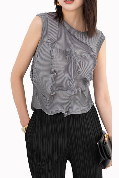 Pleats Please Sleeveless Spike Top