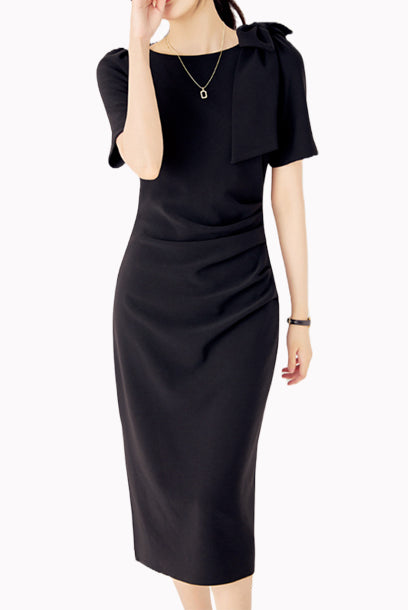 Puffed Sleeves Pencil OL Dress