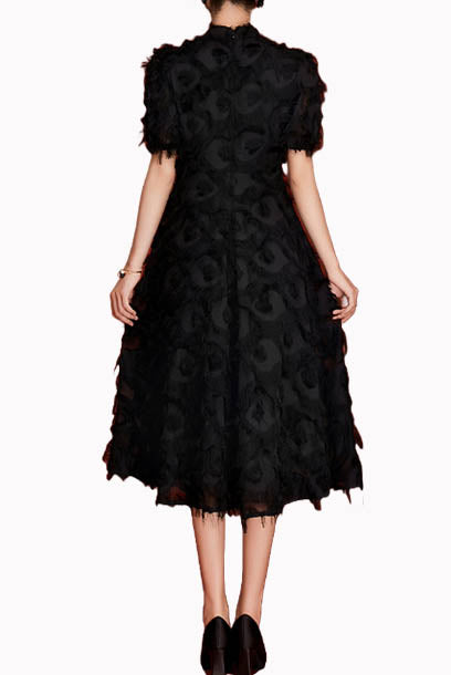 Short Sleeves Fringe Cheongsam