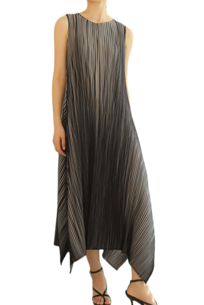 Sleeveless Pleats Please Midi Dress