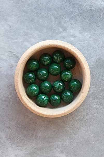 Cheongsam 旗袍 Natural Emerald Green Chalcedony Jadeite Gemstone Beads Knot Buttons
