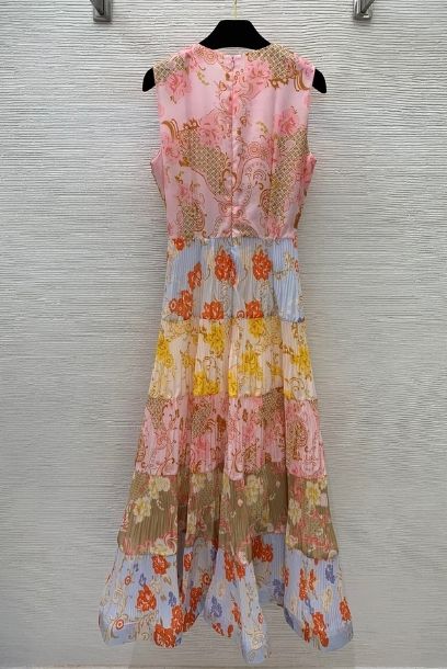 Sleeveless Patchwork Maxi Dress