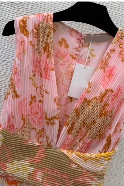 Sleeveless Patchwork Maxi Dress