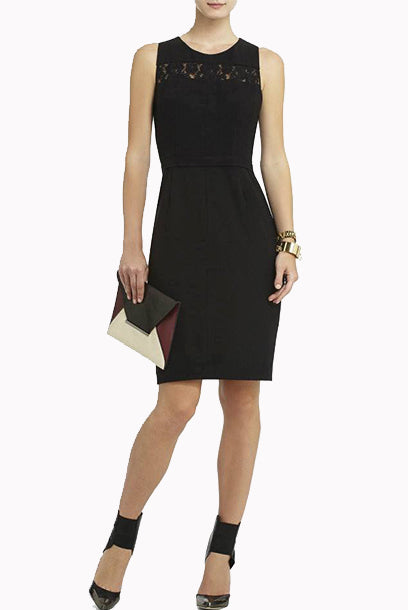 BCBG Black Cutout Cocktail Pencil Dress