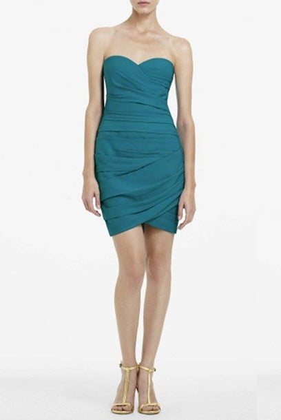 BCBG Blue Strapless Mini Cocktail Dress