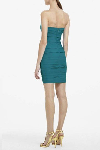 BCBG Blue Strapless Mini Cocktail Dress