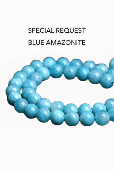 Cheongsam 旗袍 Blue Amazonite Stone Beads Knot Buttons