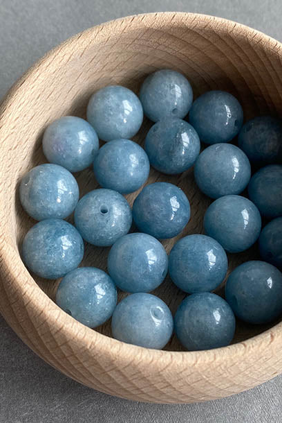 Cheongsam 旗袍 Grey Blue Stone Jade Beads Knot Buttons