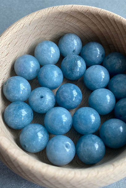 Cheongsam 旗袍 Grey Blue Stone Jade Beads Knot Buttons