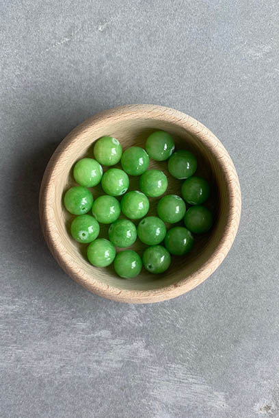 Cheongsam 旗袍 Bright Green Stone Jade Beads Knot Buttons