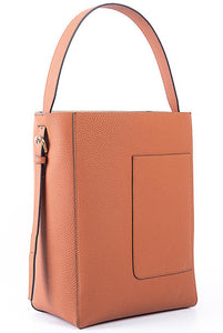 Bucket Calf Leather Tote Bag