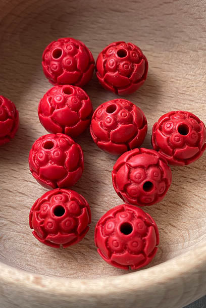 Cheongsam 旗袍 Red Lotus Beads Knot Buttons
