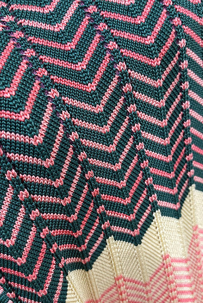 Chevron Knitted Midi Dress