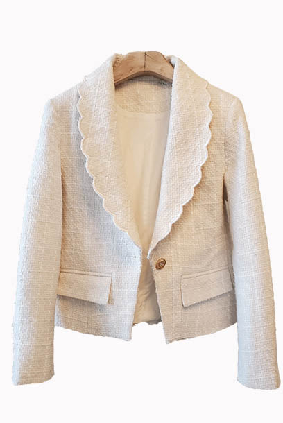 Long Sleeves Blazer Tweed Jacket